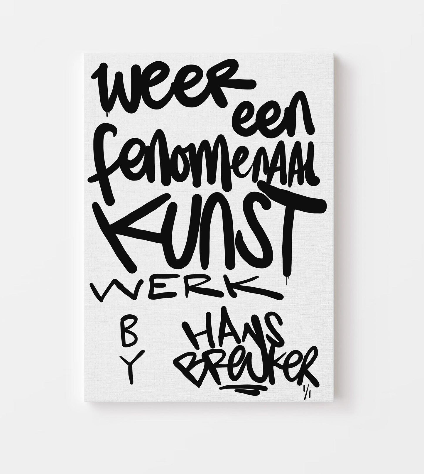 Weer een fenomenaal kunstwerk 90 x 120 cm. 1 stuk beschikbaar. - Hans Breuker