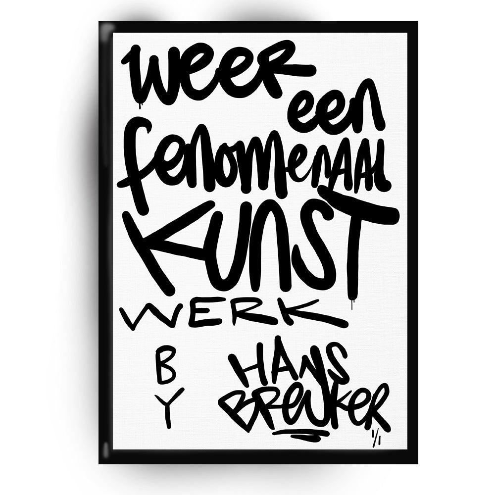 Weer een fenomenaal kunstwerk 90 x 120 cm. 1 stuk beschikbaar. - Hans Breuker