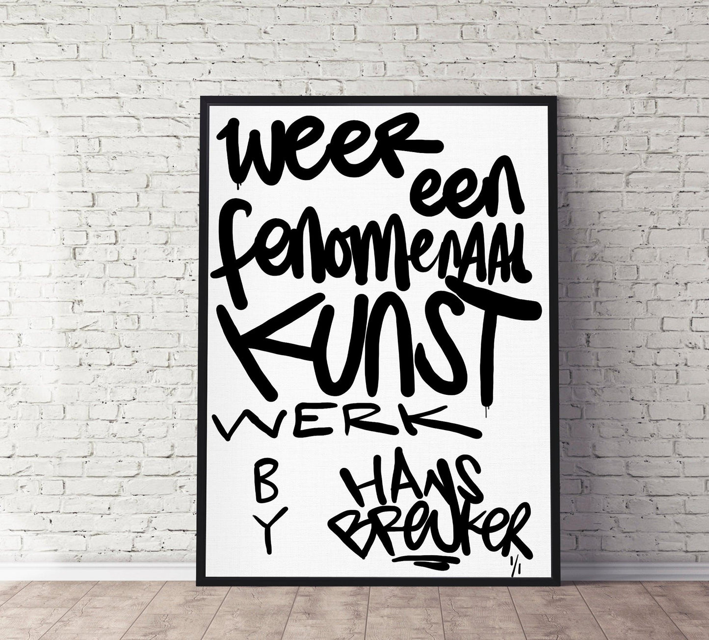 Weer een fenomenaal kunstwerk 90 x 120 cm. 1 stuk beschikbaar. - Hans Breuker