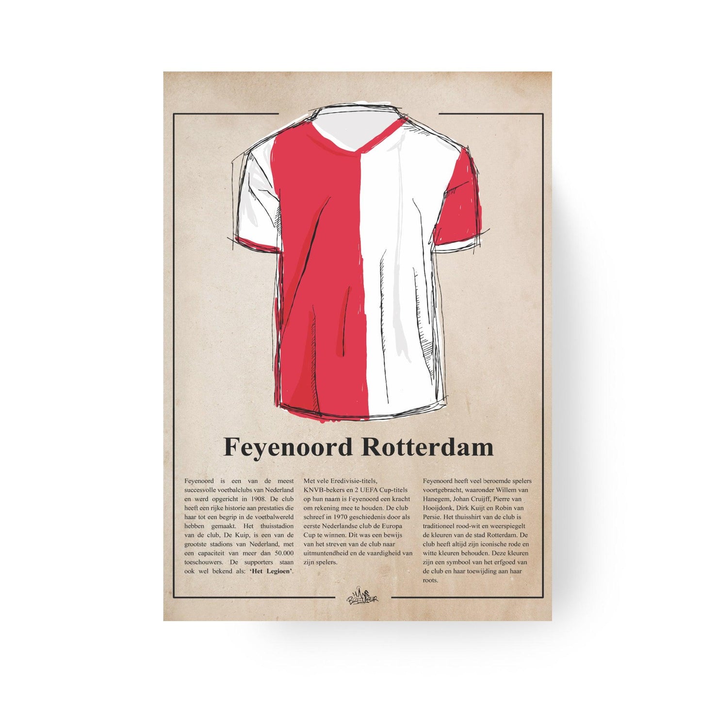 Feyenoord shirt poster - Hans Breuker