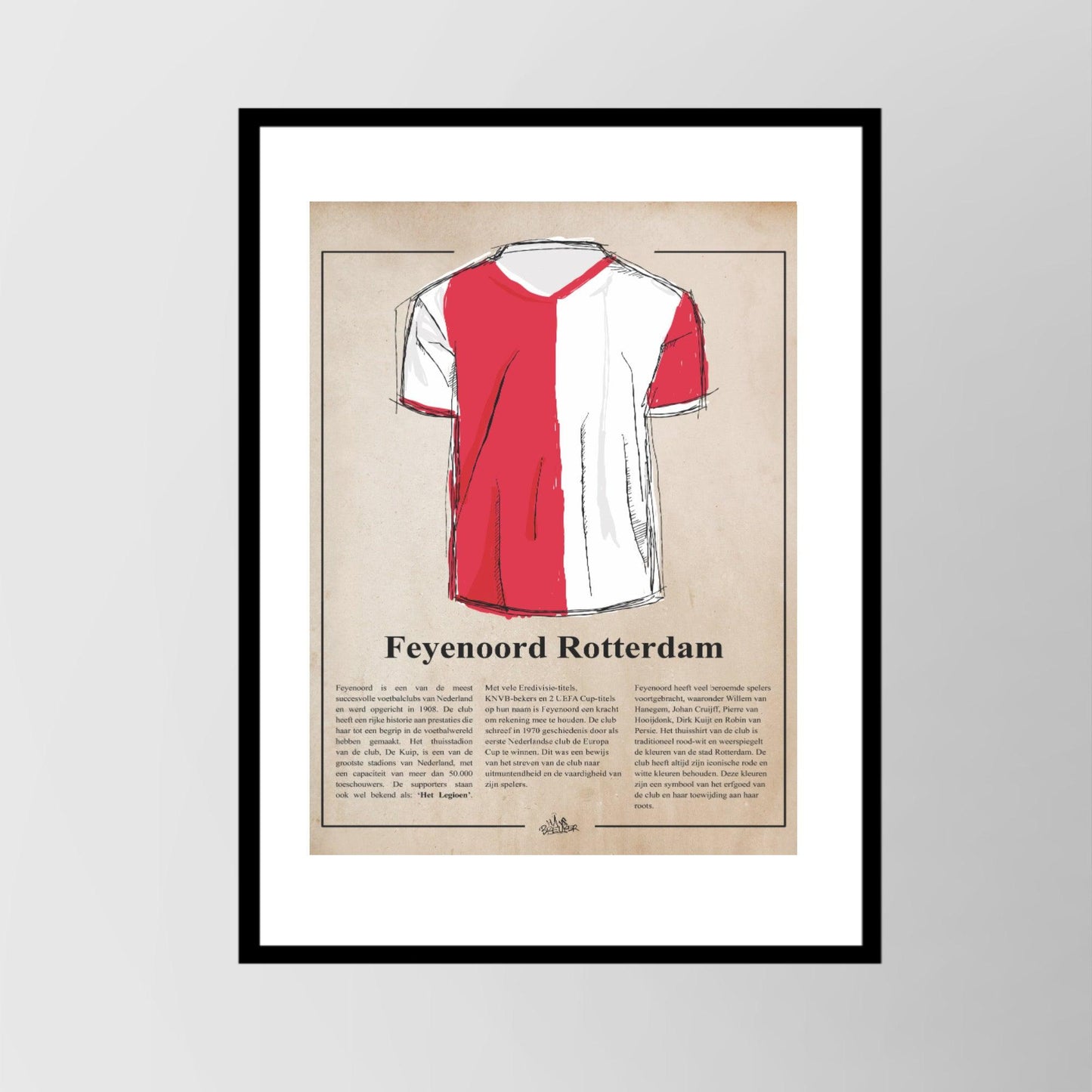 Feyenoord shirt poster - Hans Breuker