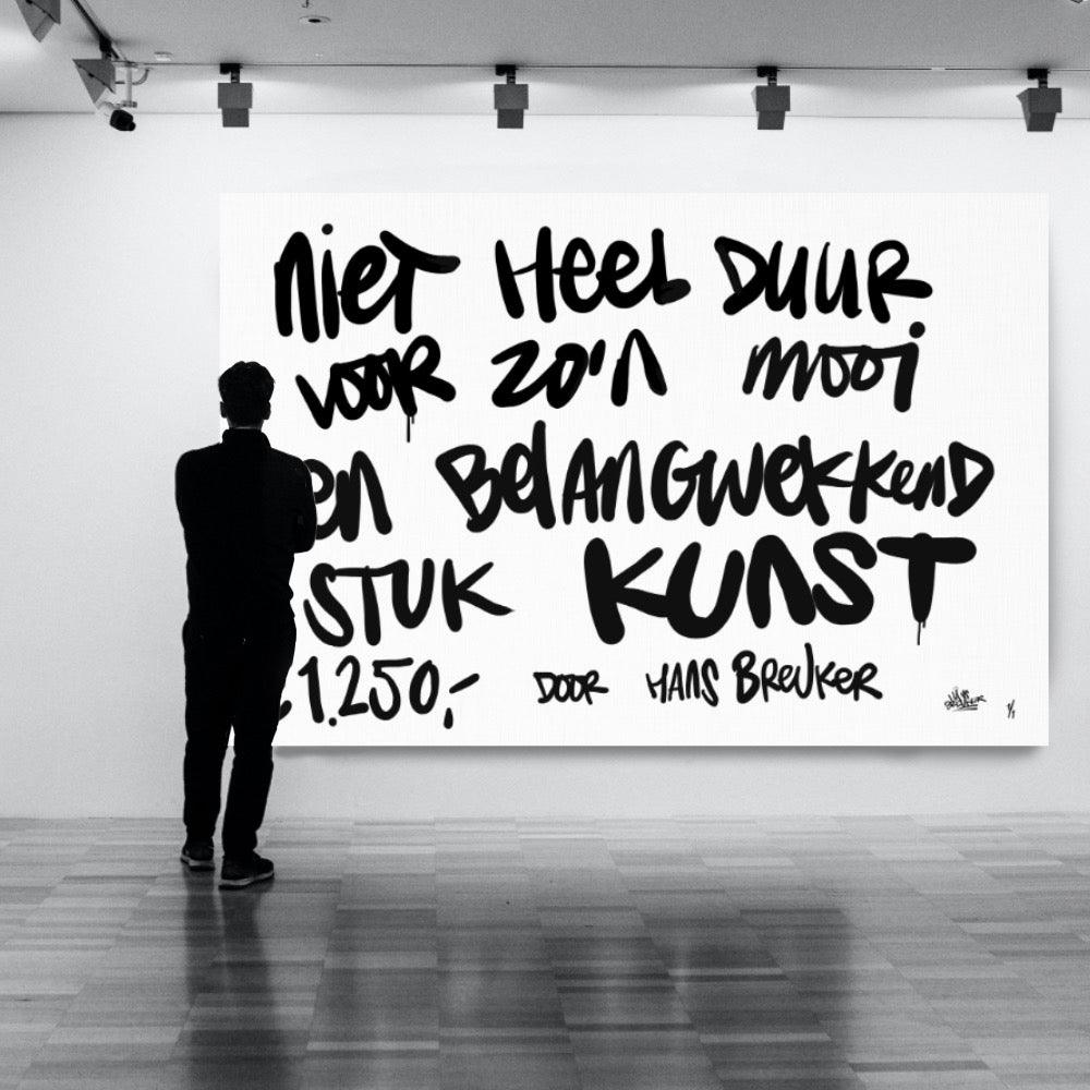 Niet heel duur voor zo’n belangwekkend stuk kunst. 120 x 90 cm. - Hans Breuker