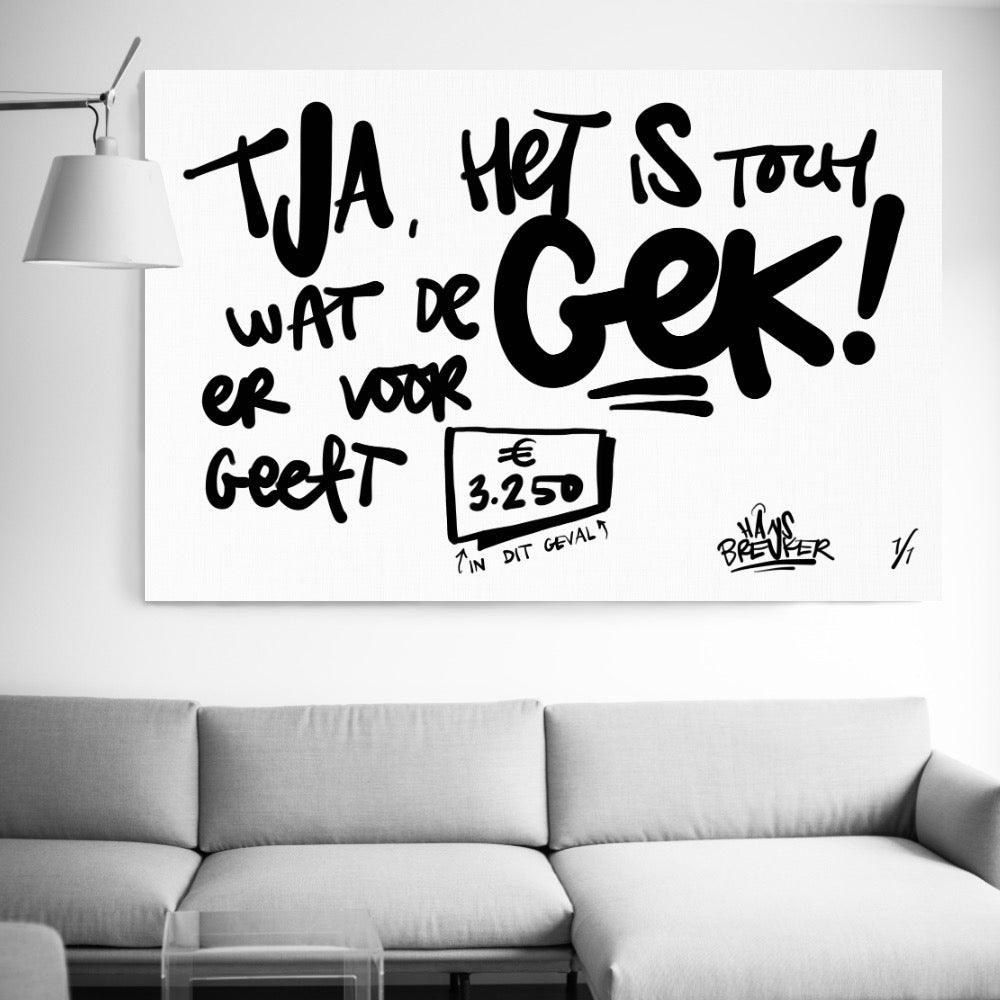 Gek! 120 x 90 cm. - Hans Breuker