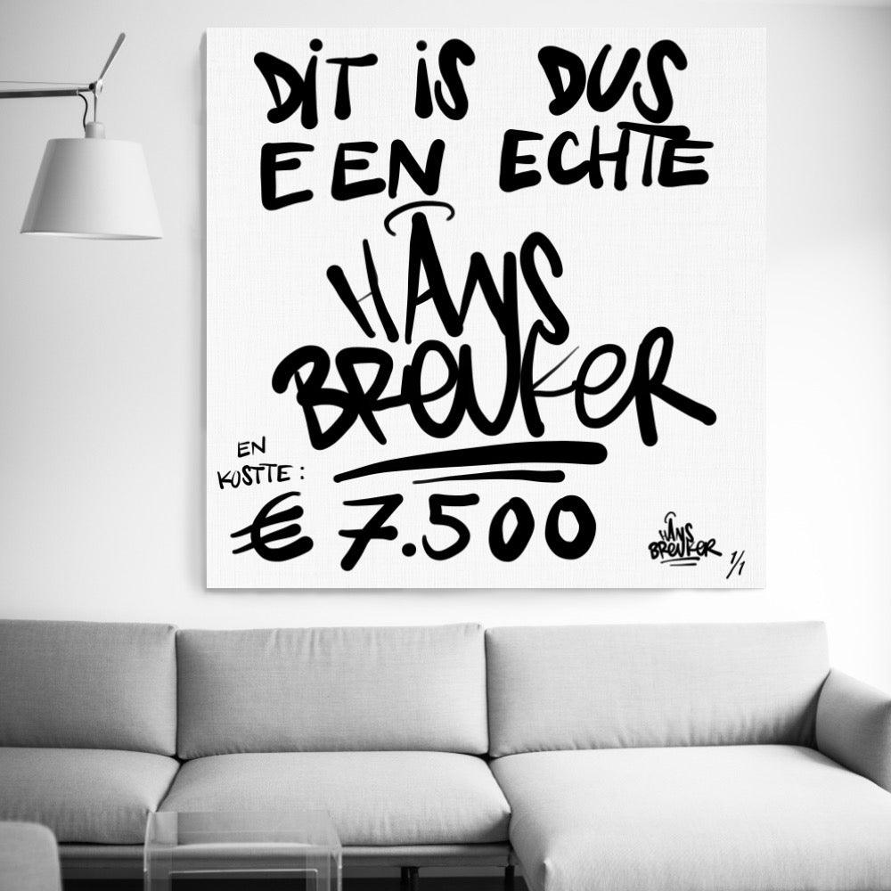 Een echte Hans Breuker. 100 x 100 cm. 1 stuk beschikbaar. - Hans Breuker