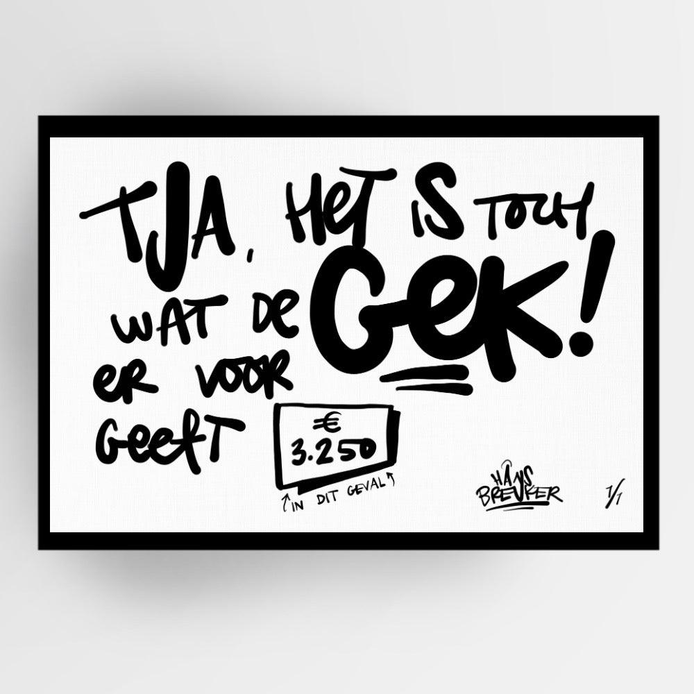 Gek! 120 x 90 cm. - Hans Breuker