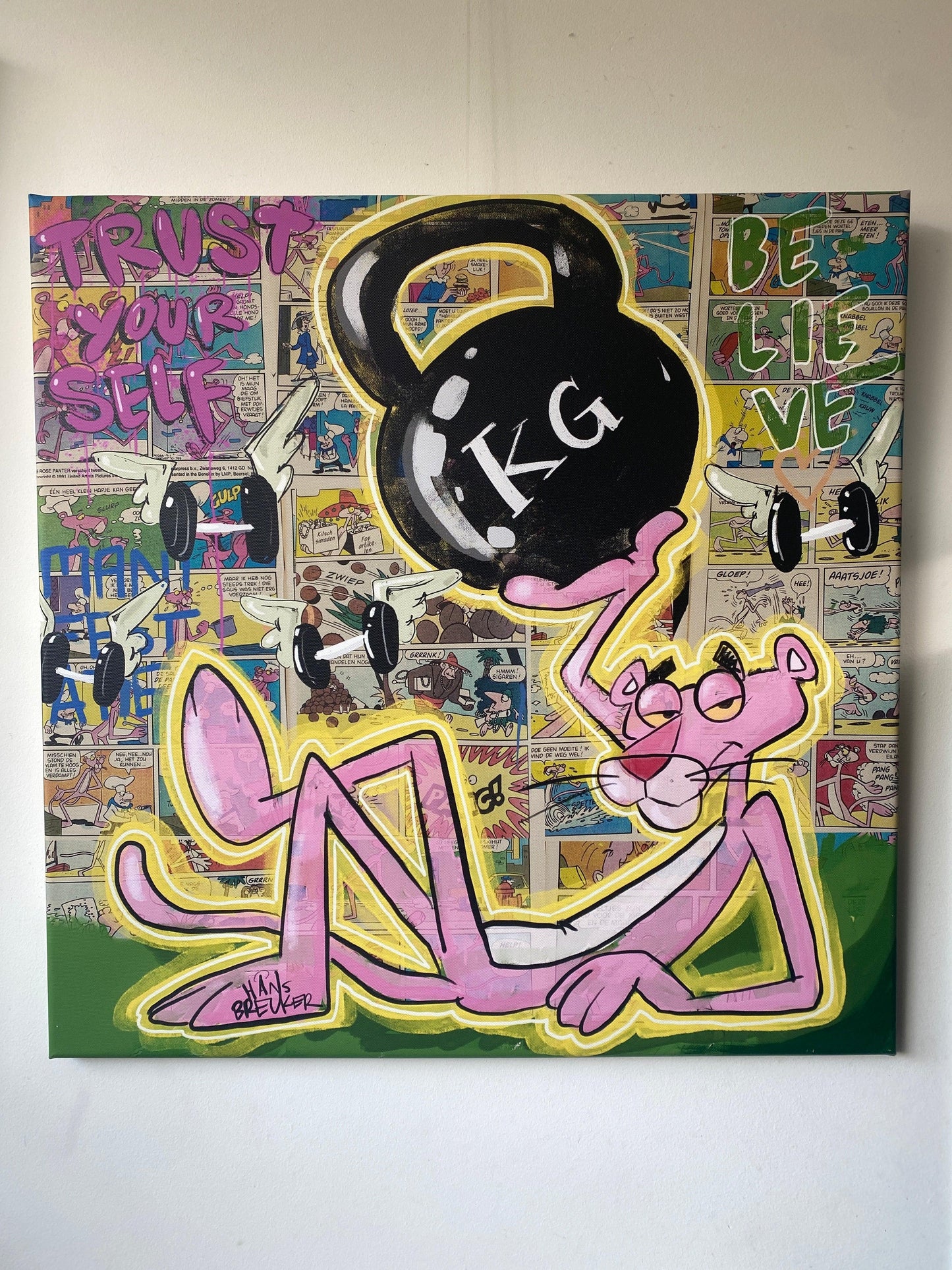 Lift yourself up. 40 x 40 cm - Hans Breuker