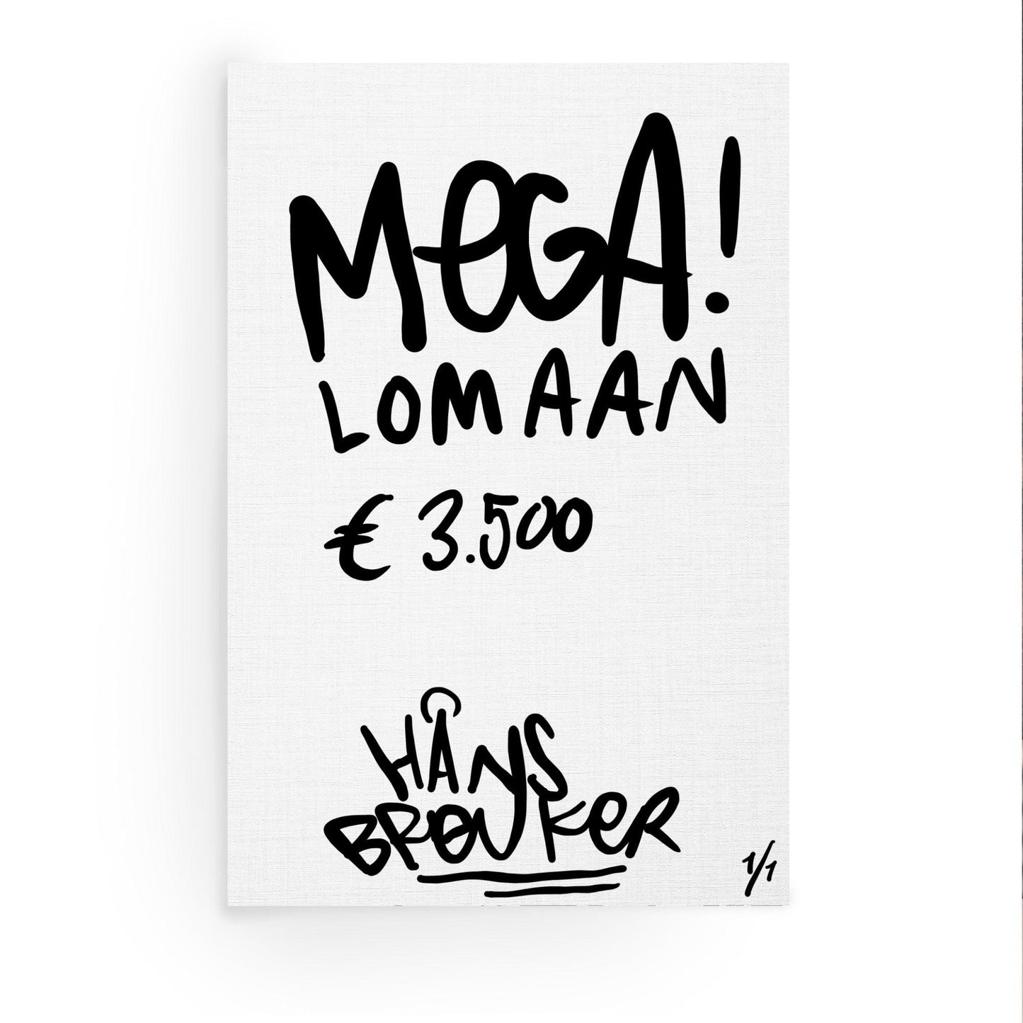 MEGA! Lomaan 80 x 120 cm. 1 stuk beschikbaar. - Hans Breuker