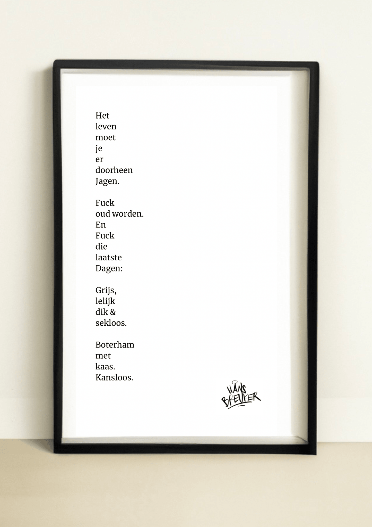 Boterham met kaas. Gedicht. - Hans Breuker