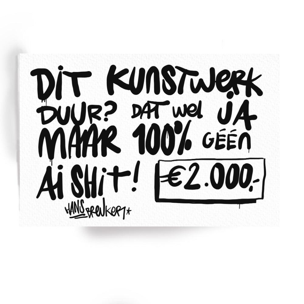 Geen AI. 120 x 90 cm. - Hans Breuker