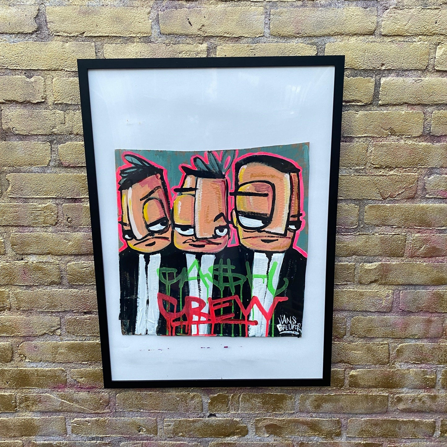 Cash crew geschilderd 50 x 70 cm. - Hans Breuker