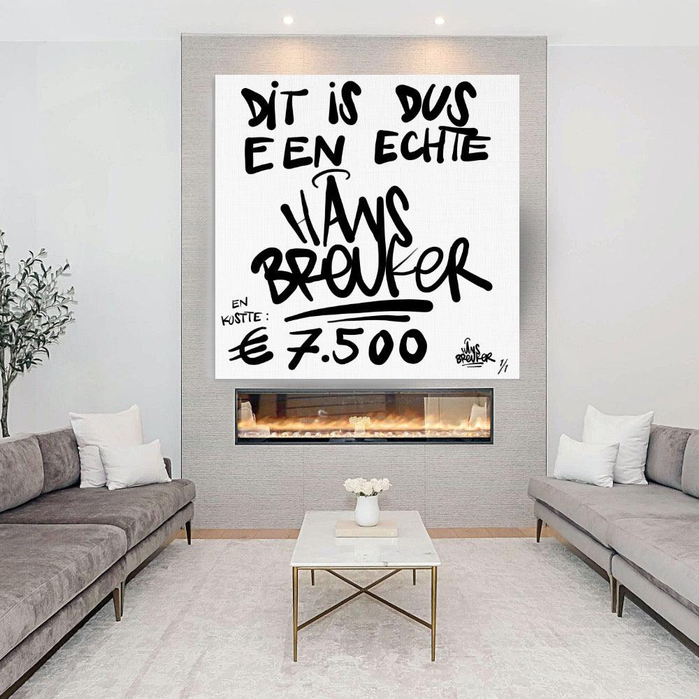 Een echte Hans Breuker. 100 x 100 cm. 1 stuk beschikbaar. - Hans Breuker