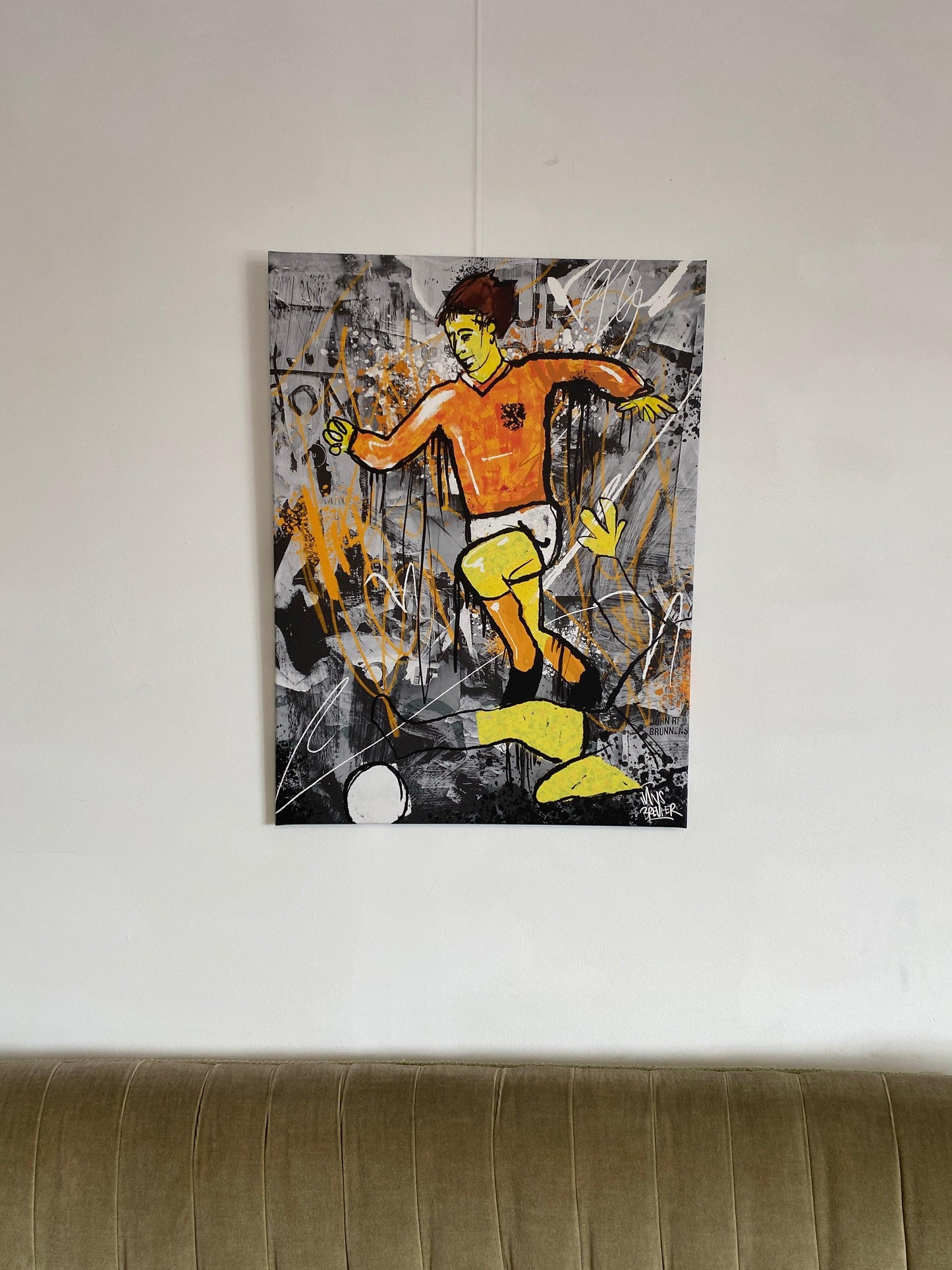 Cruijff in oranje actie - Hans Breuker