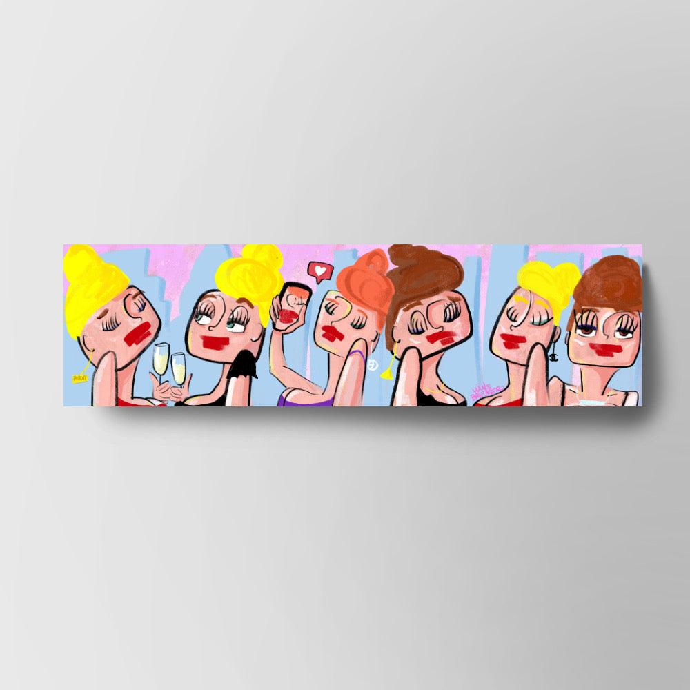 Girls! 200 x 70 cm. - Hans Breuker