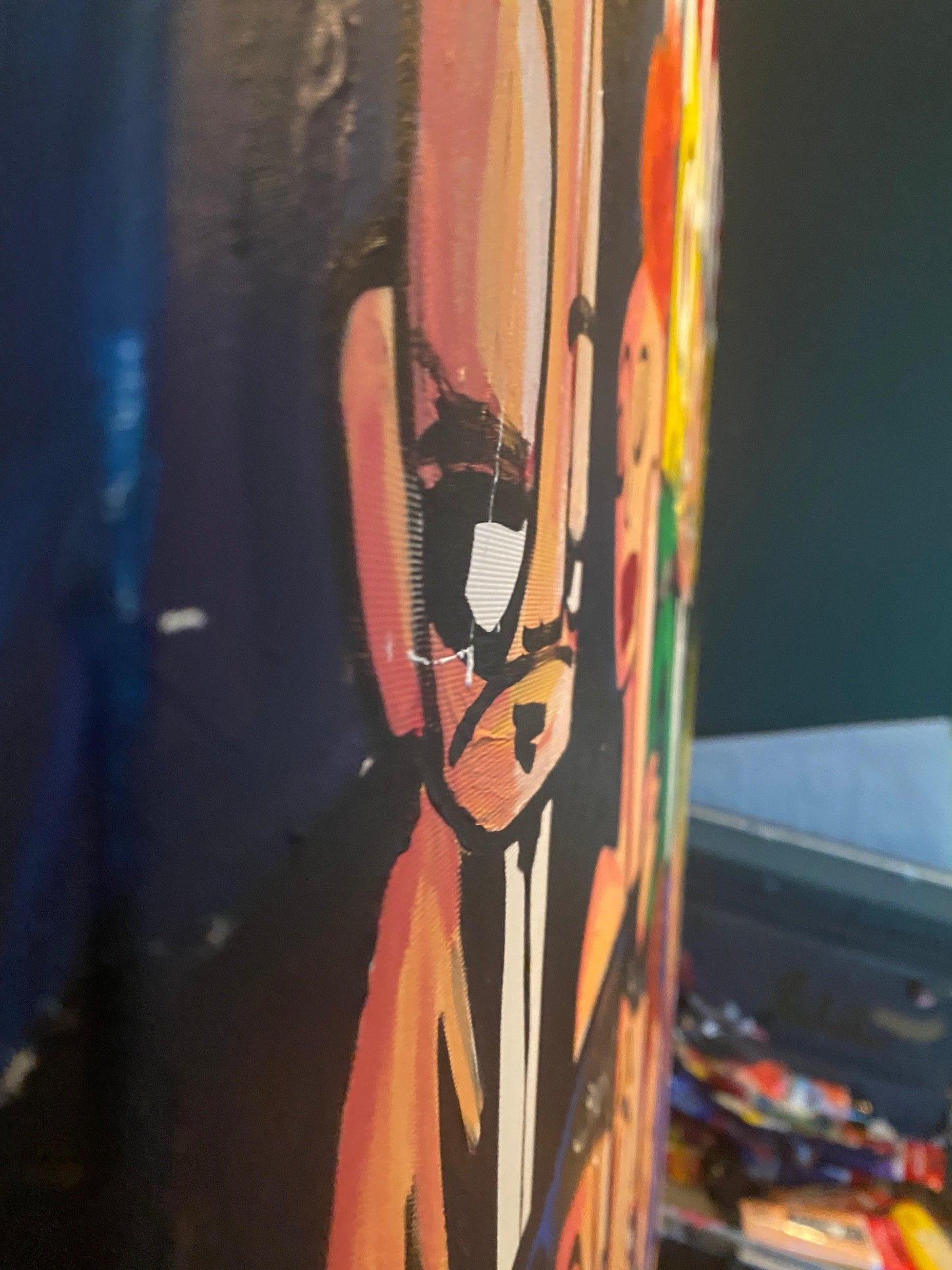 Fastlife 100 x 100 cm. Uniek schilderij. Love for life and the dollar - Hans Breuker
