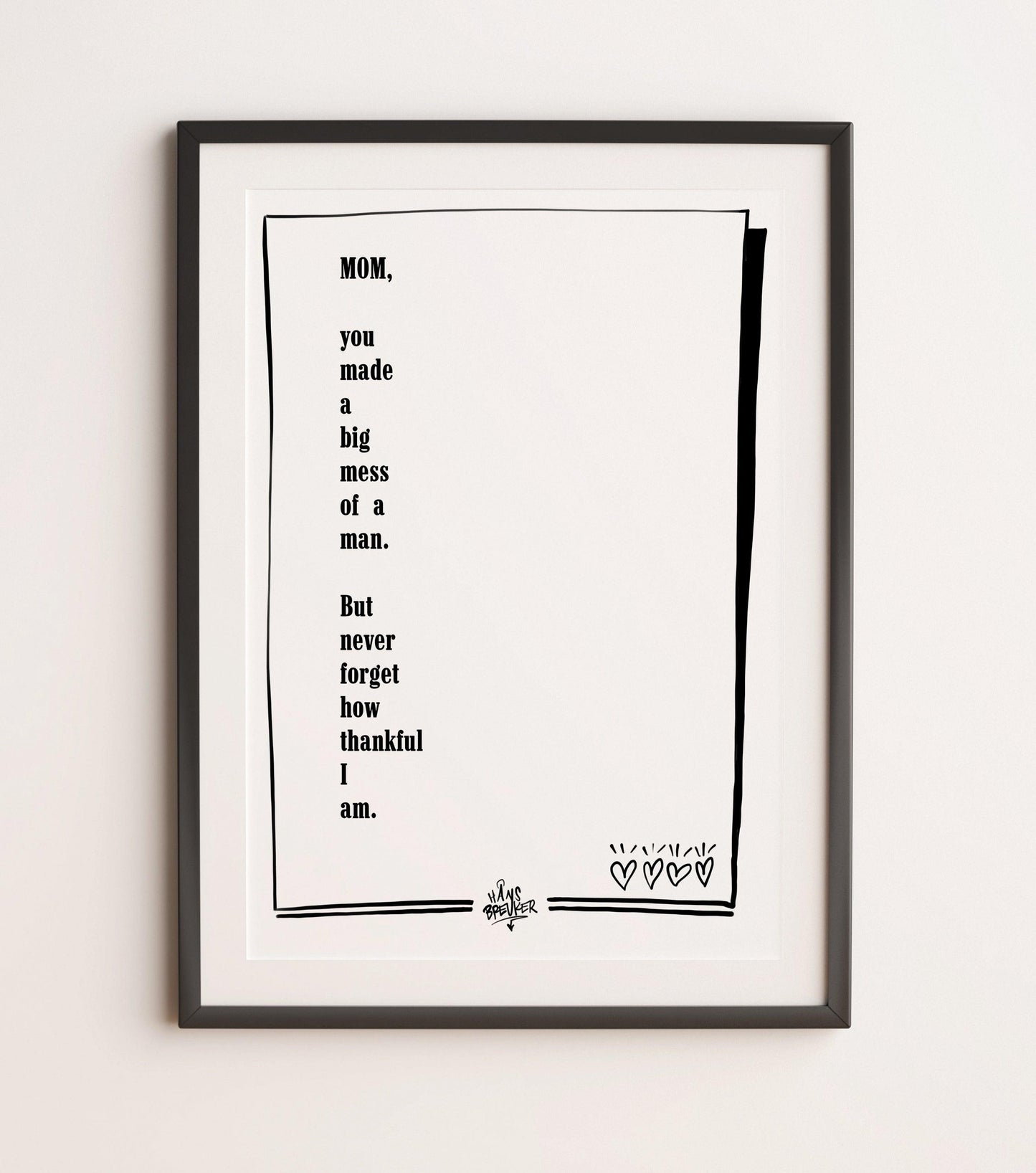 Last minute moederdag moeder verjaardag gedicht van een zoon. - Hans Breuker