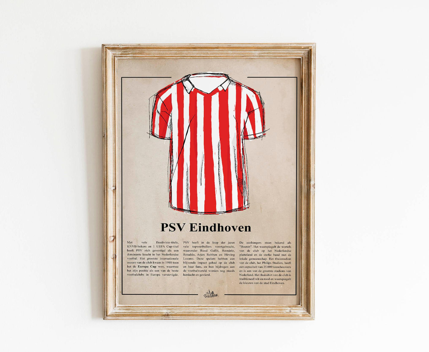 PSV shirt poster - Hans Breuker