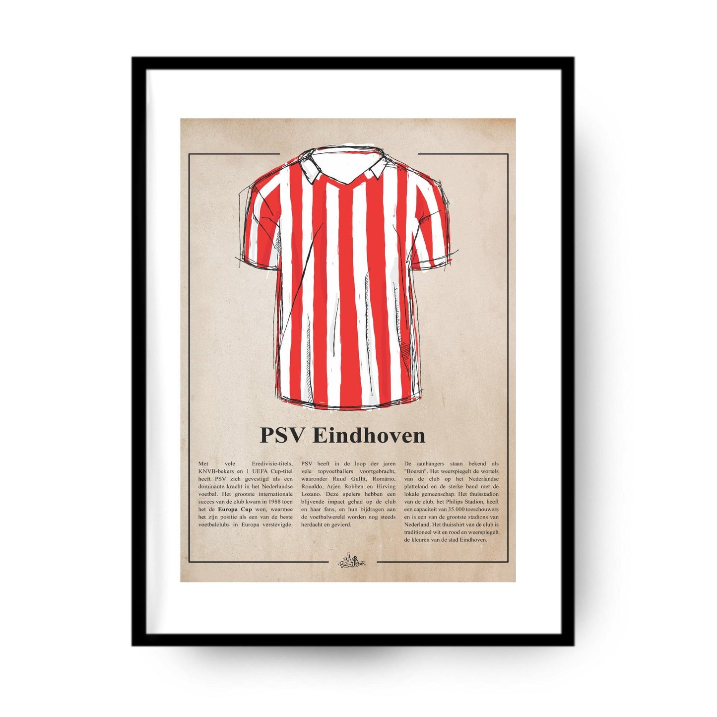 PSV shirt poster - Hans Breuker