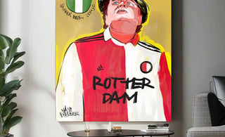 André Hazes Feyenoord – Urban Pop-Art Portret door Hans Breuker
