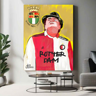 André Hazes Feyenoord – Urban Pop-Art Portret door Hans Breuker