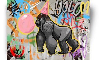 Party Gorilla Yolo streetart pop art hans breuker