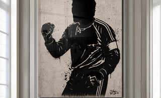 Oliver Kahn Kunst – Der Titan Pop Art Poster & Leinwand von Hans Breuker