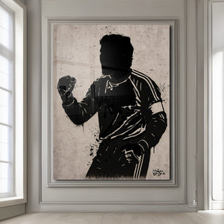 Oliver Kahn Kunst – Der Titan Pop Art Poster & Leinwand von Hans Breuker