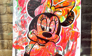 Ontploffing van Kleur en Graffiti met Minnie Mouse