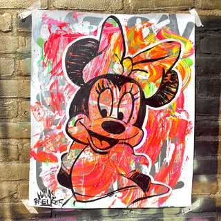 Ontploffing van Kleur en Graffiti met Minnie Mouse