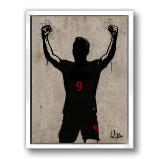 Harry Kane in Graffiti Stencil Art – Urbane Pop-Art von Hans Breuker