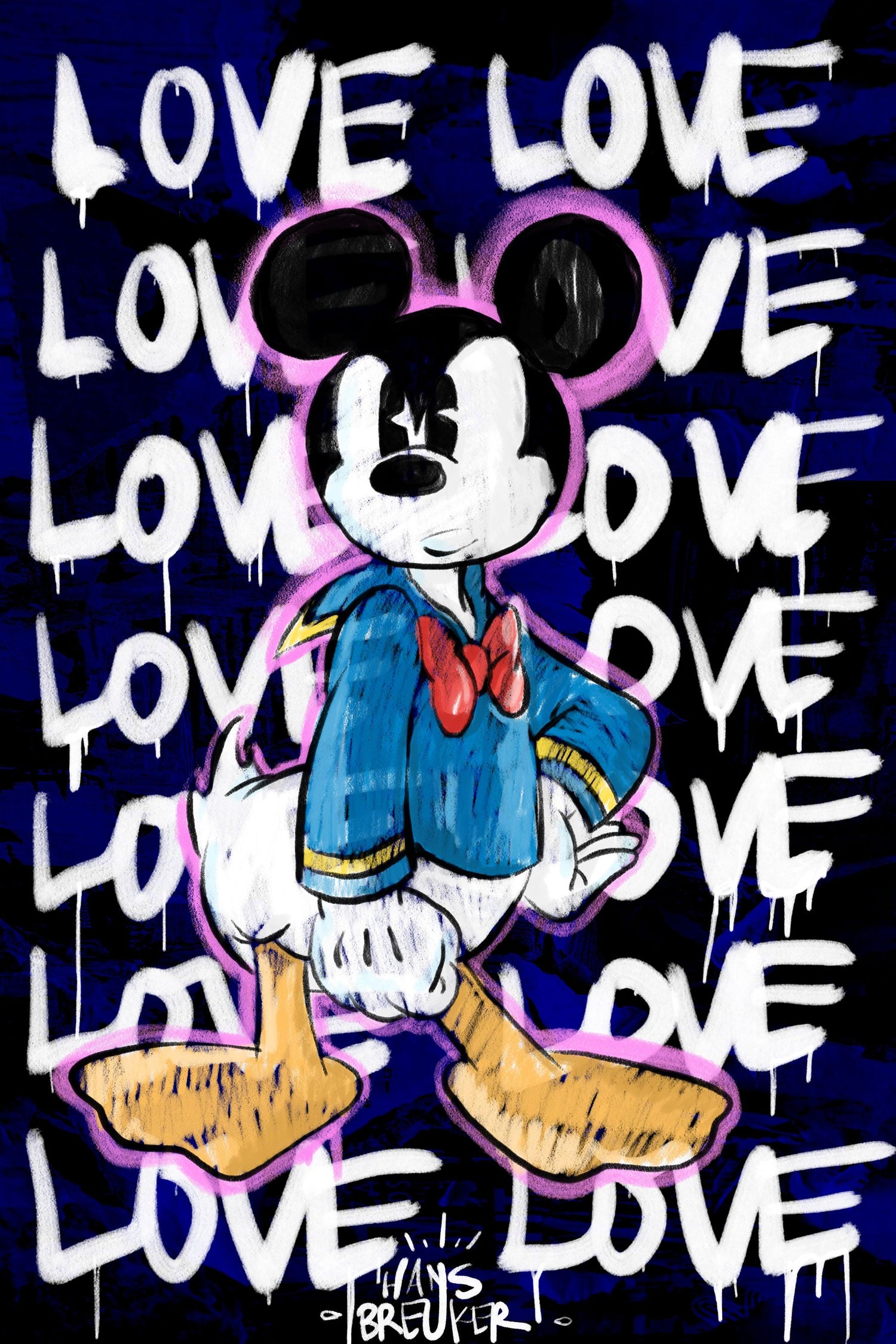 Mickey Mouse streetart mash up