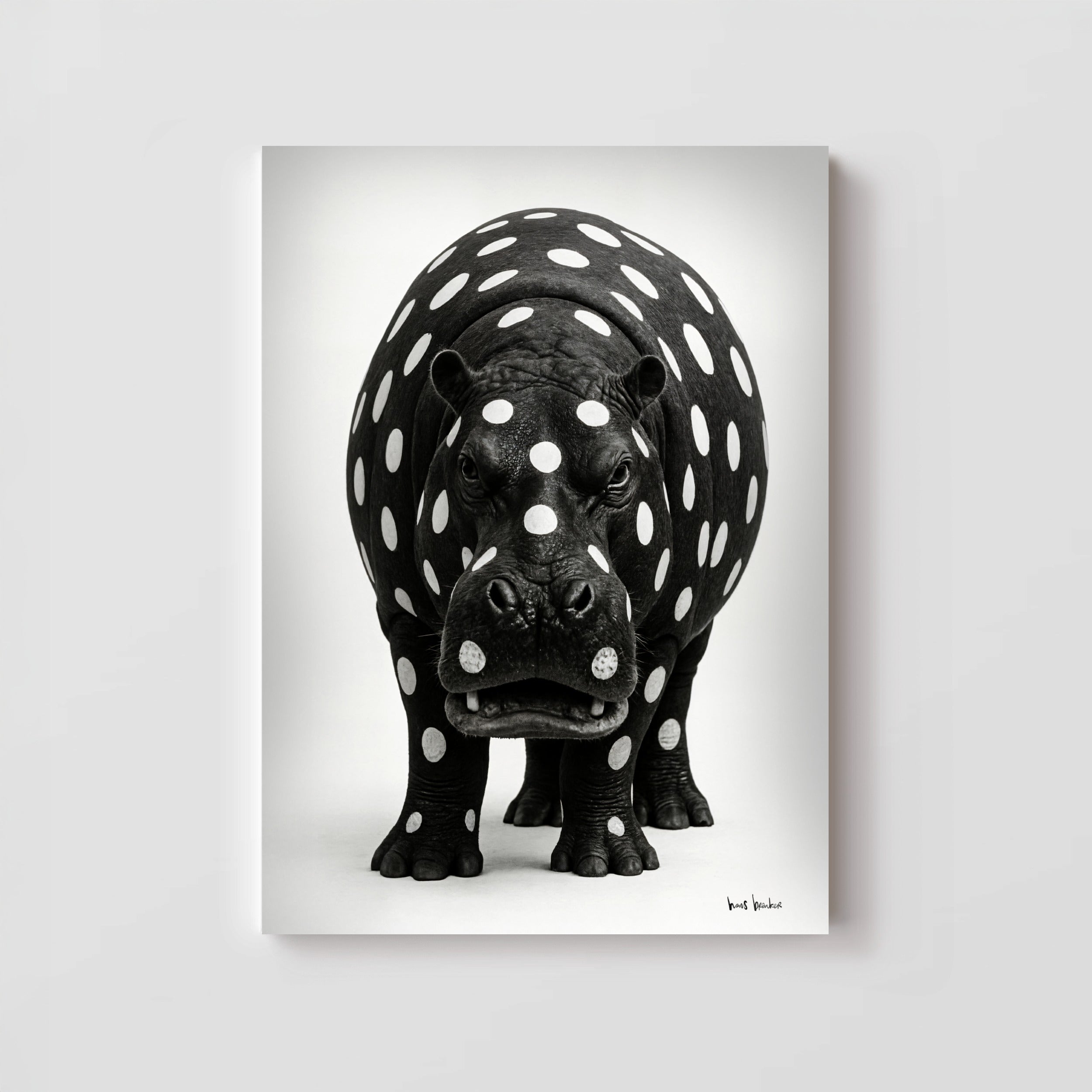 Hippo fashion polka dot art