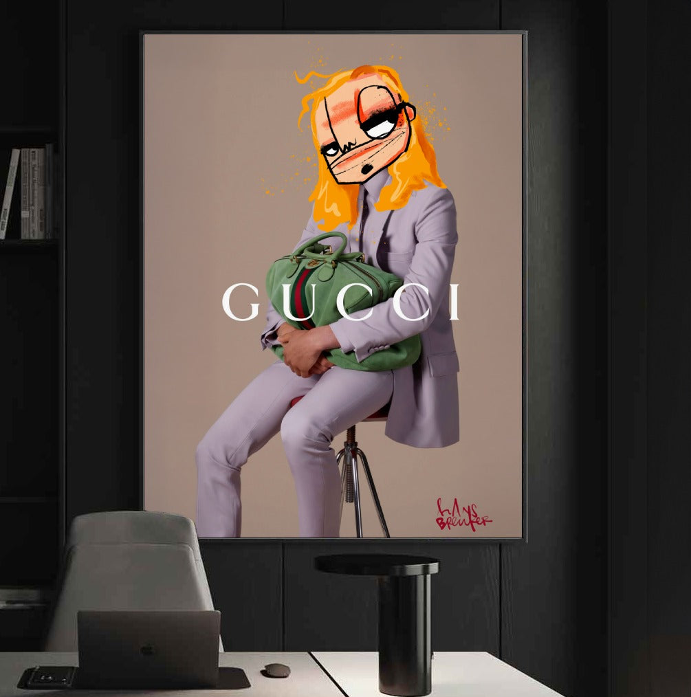 We all love a green bag. Plexiglas 60 x80 cm (20 x 30 in)