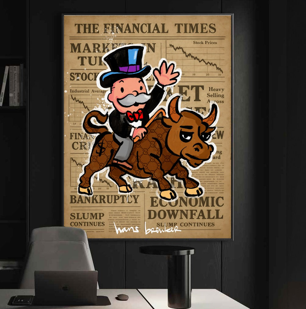 Bullmarket Mr Monops on a vintage Financial Times