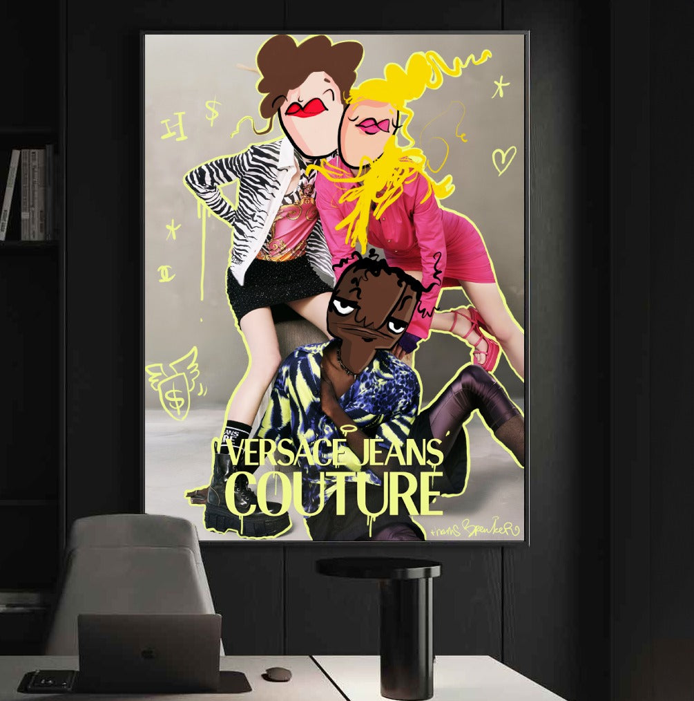 Flashy Versace pop art pop art trio 60 x 80 cm plexiglas (20 x 30 inch)