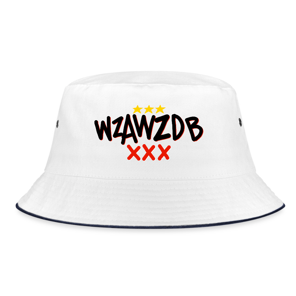 WZAWZDB. Vissershoed. Ajacied - wit/navy