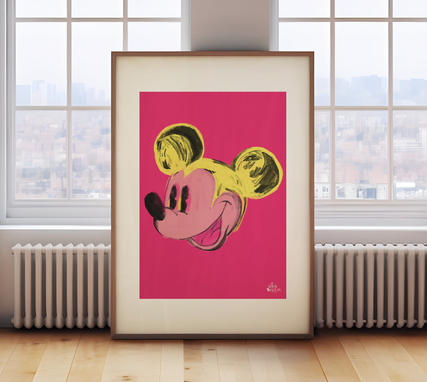 Mickey Mouse screenprint Andy Warhol style. Pop art. Mickey Mouse. andy warhol pop art. hans breuker. cartoon. home decor. Marilyn Monroe