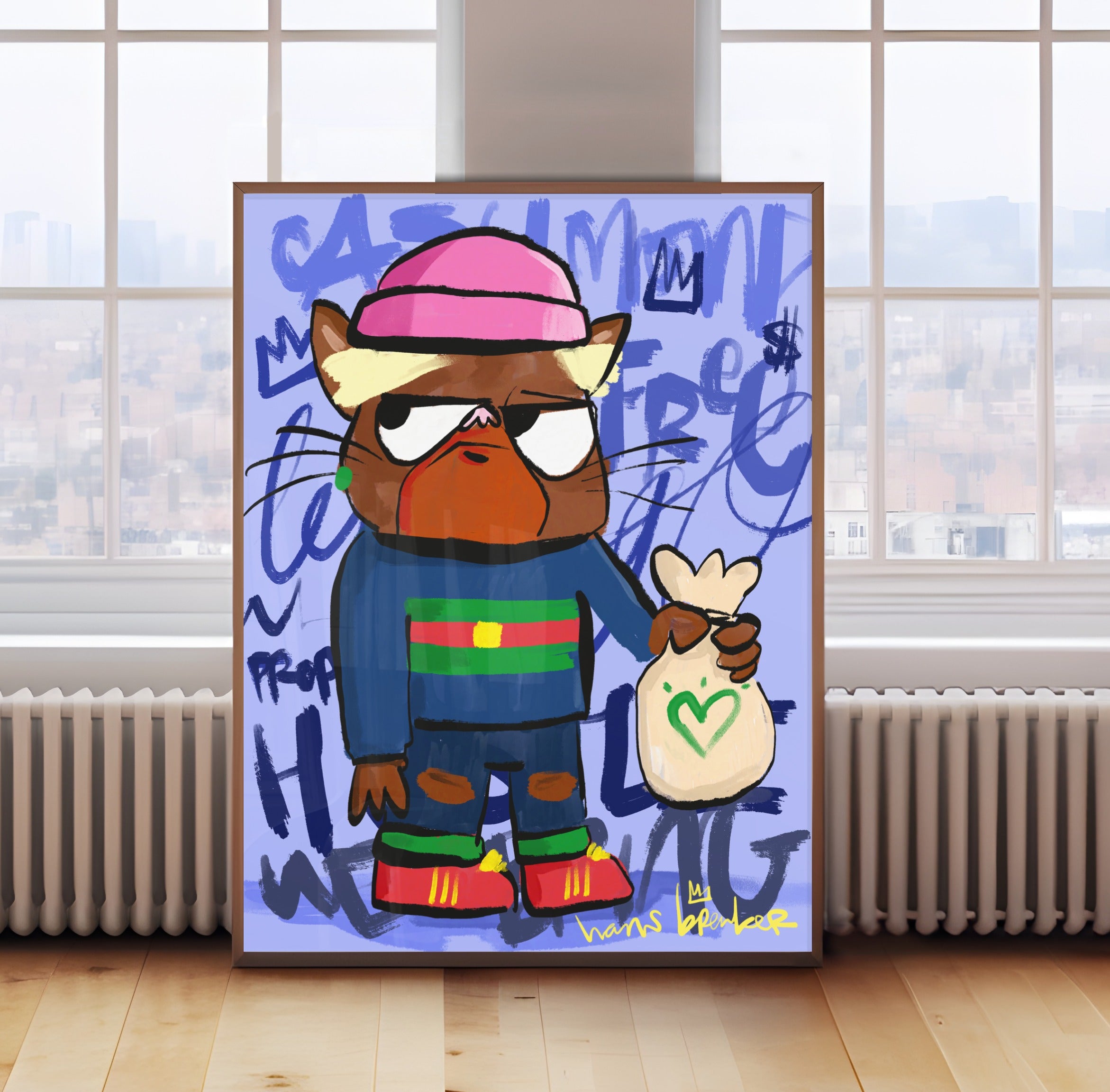 Straßenkatze Grippy-Liebesbeutel