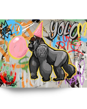 Party Gorilla YOLO streetart