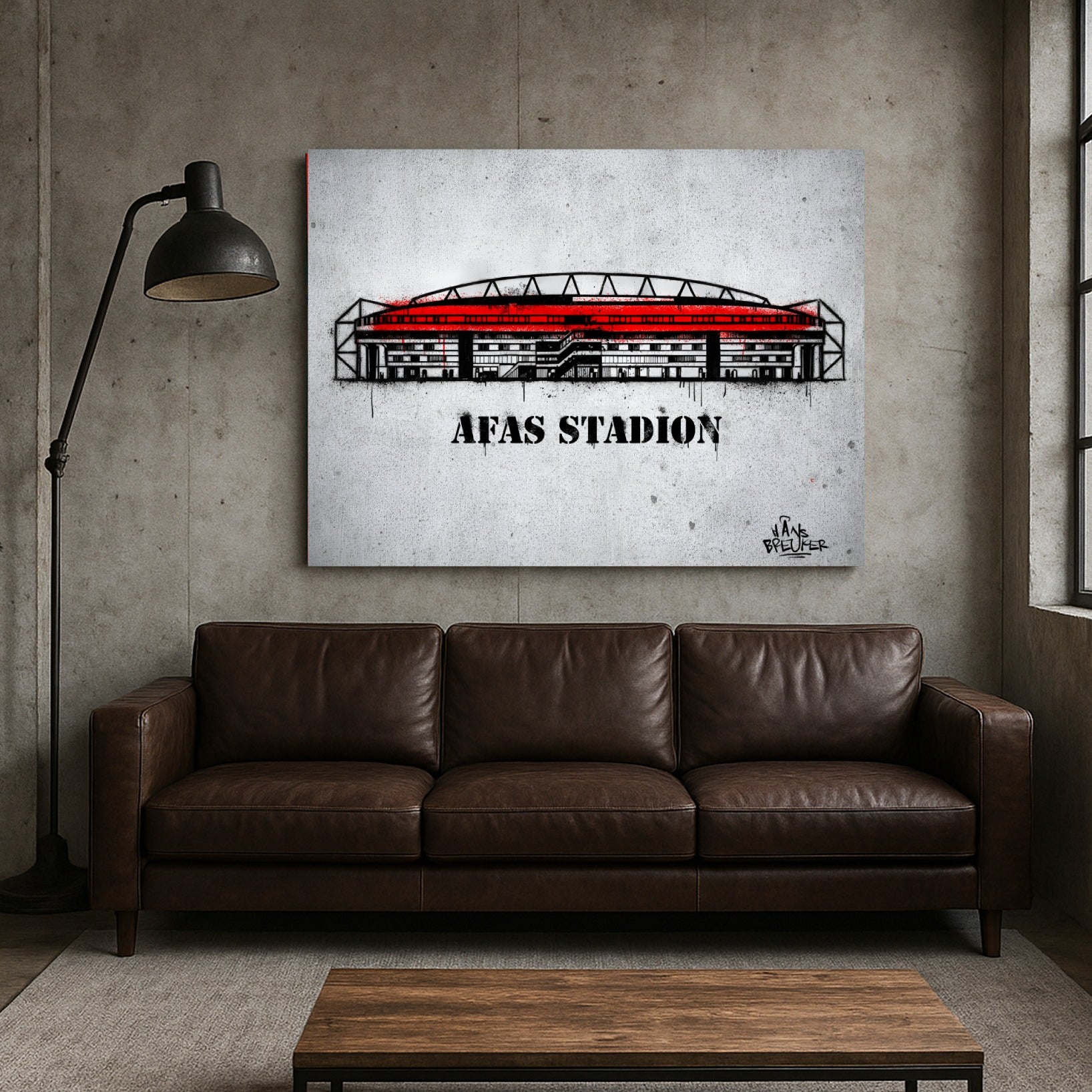 AFAS Stadion Alkmaar architecture football stadium poster AZ supporters