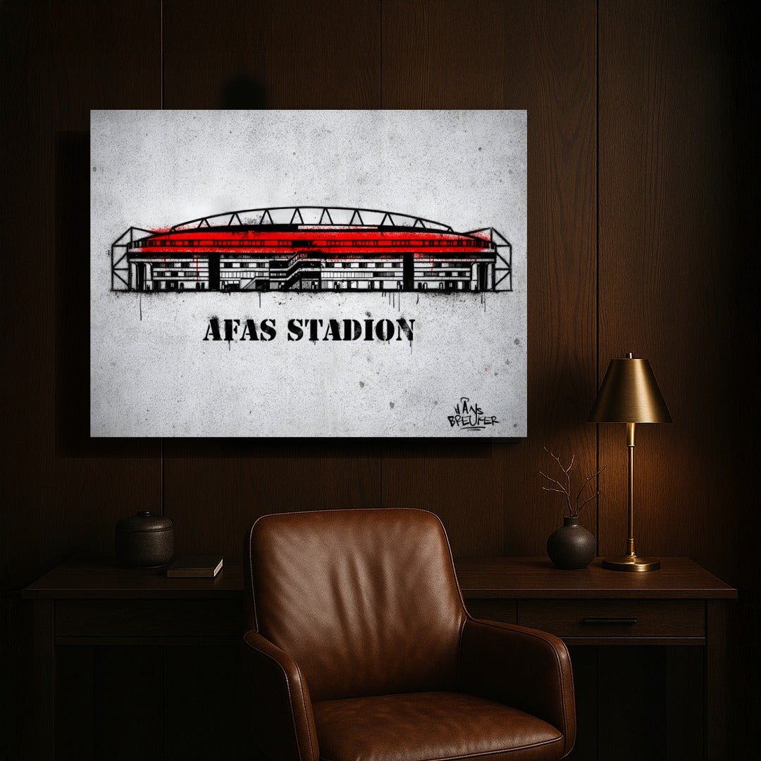 AZ Alkmaar AFAS Stadion minimalistische stadion kunst door Hans Breuker