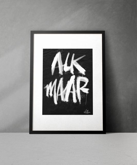 Kalligrafie Poster Alkmaar - Hans Breuker