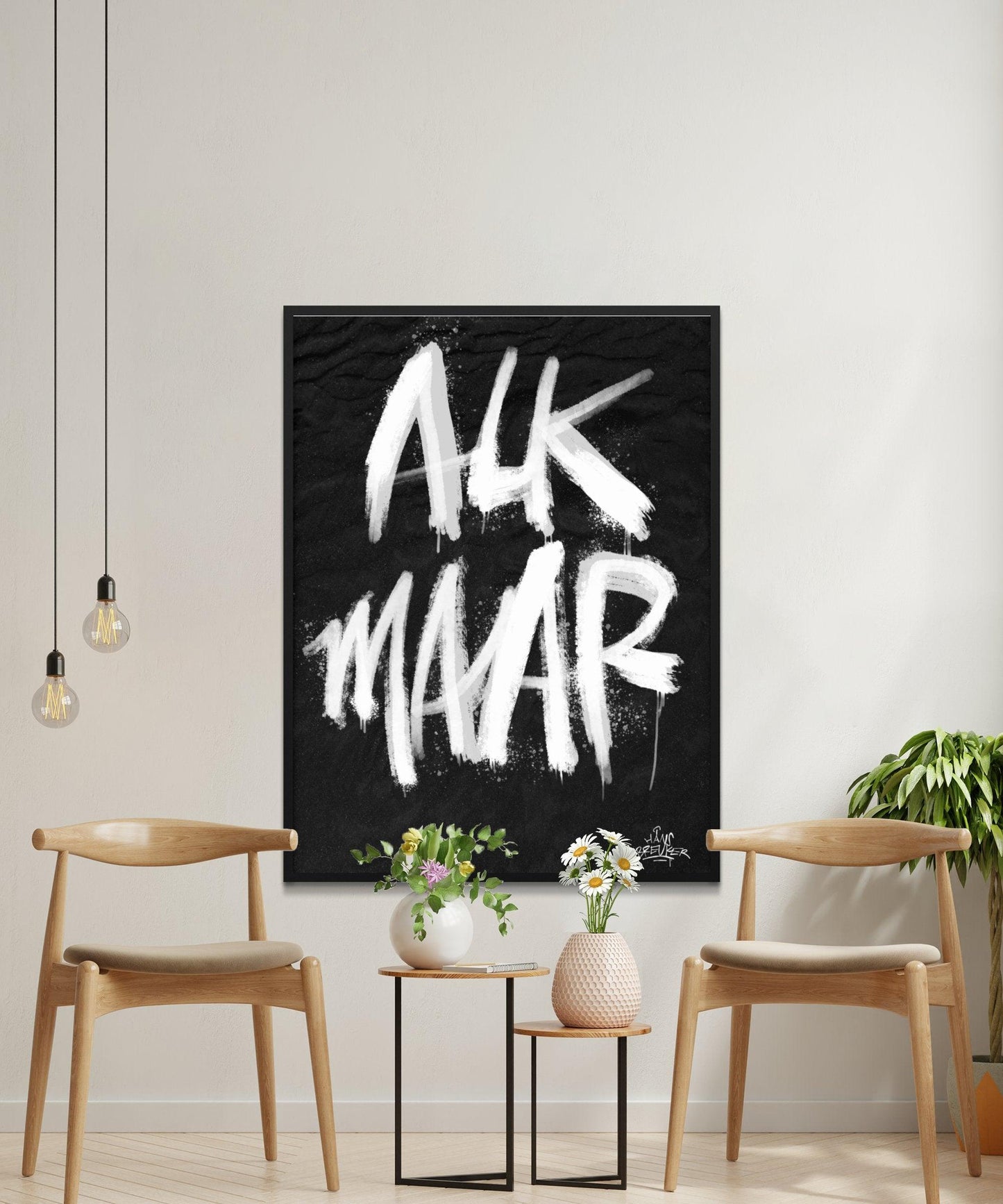 Kalligrafie Poster Alkmaar - Hans Breuker