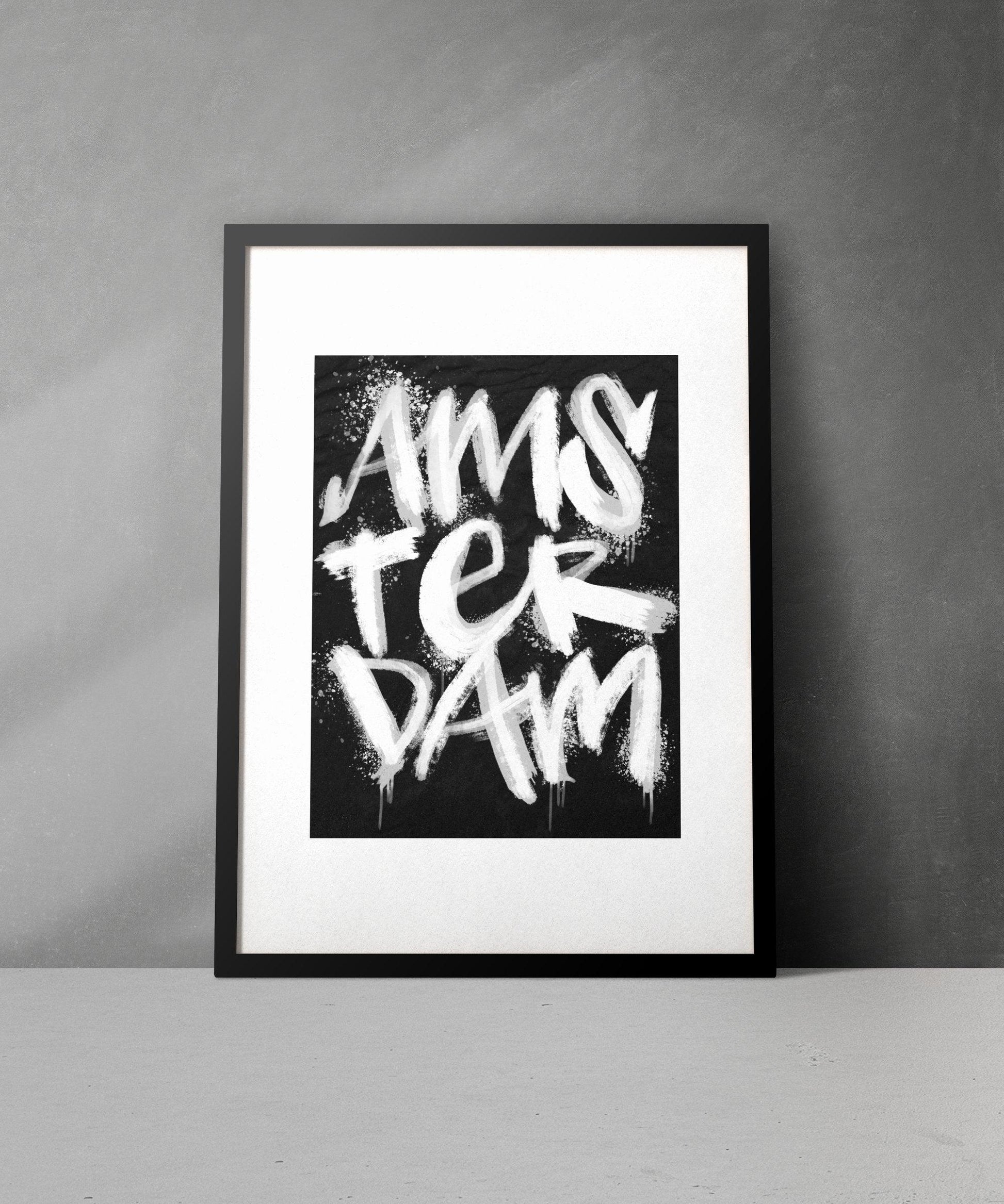 Kalligrafie Poster Amsterdam - Hans Breuker