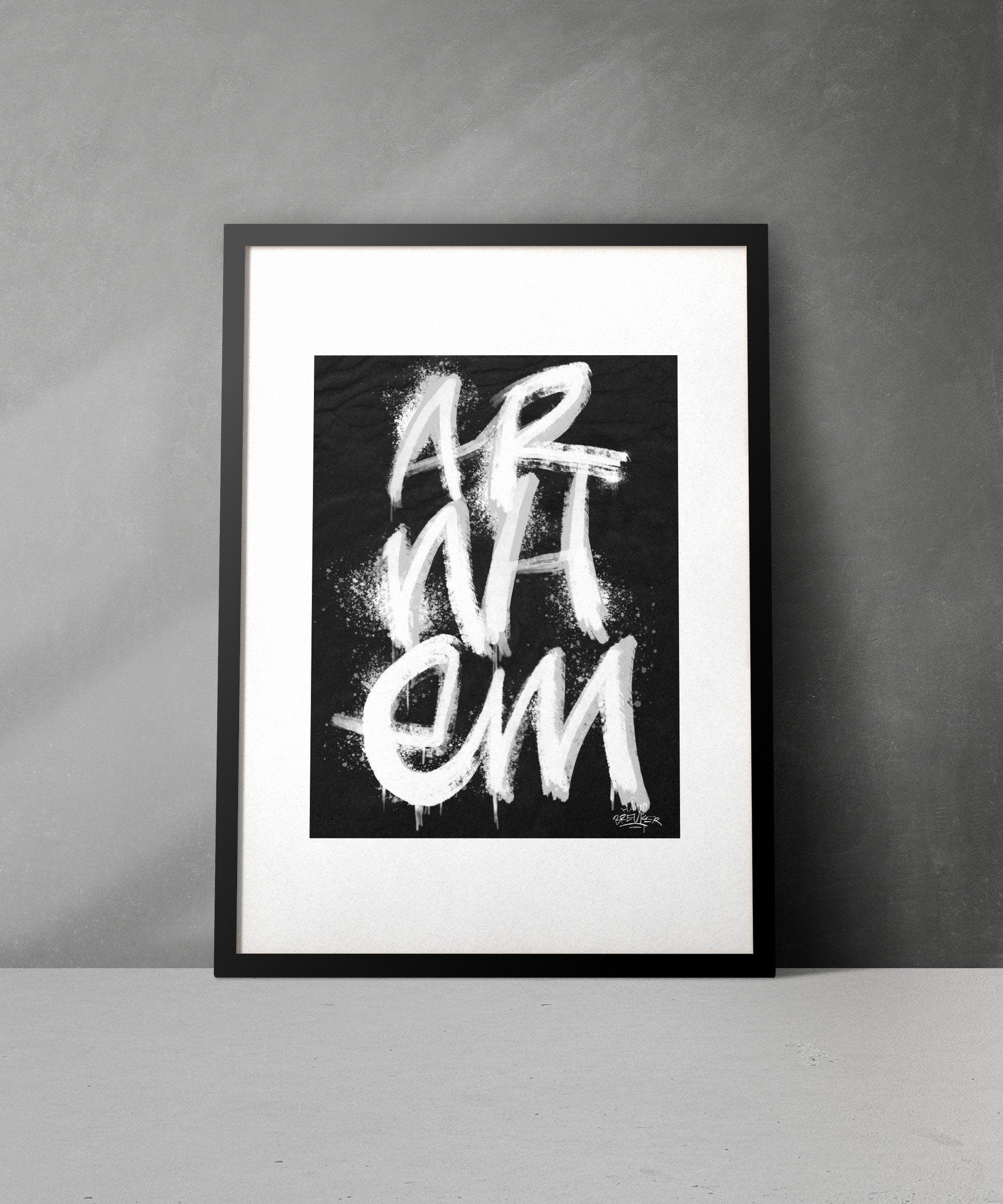 Kalligrafie Poster Arnhem - Hans Breuker