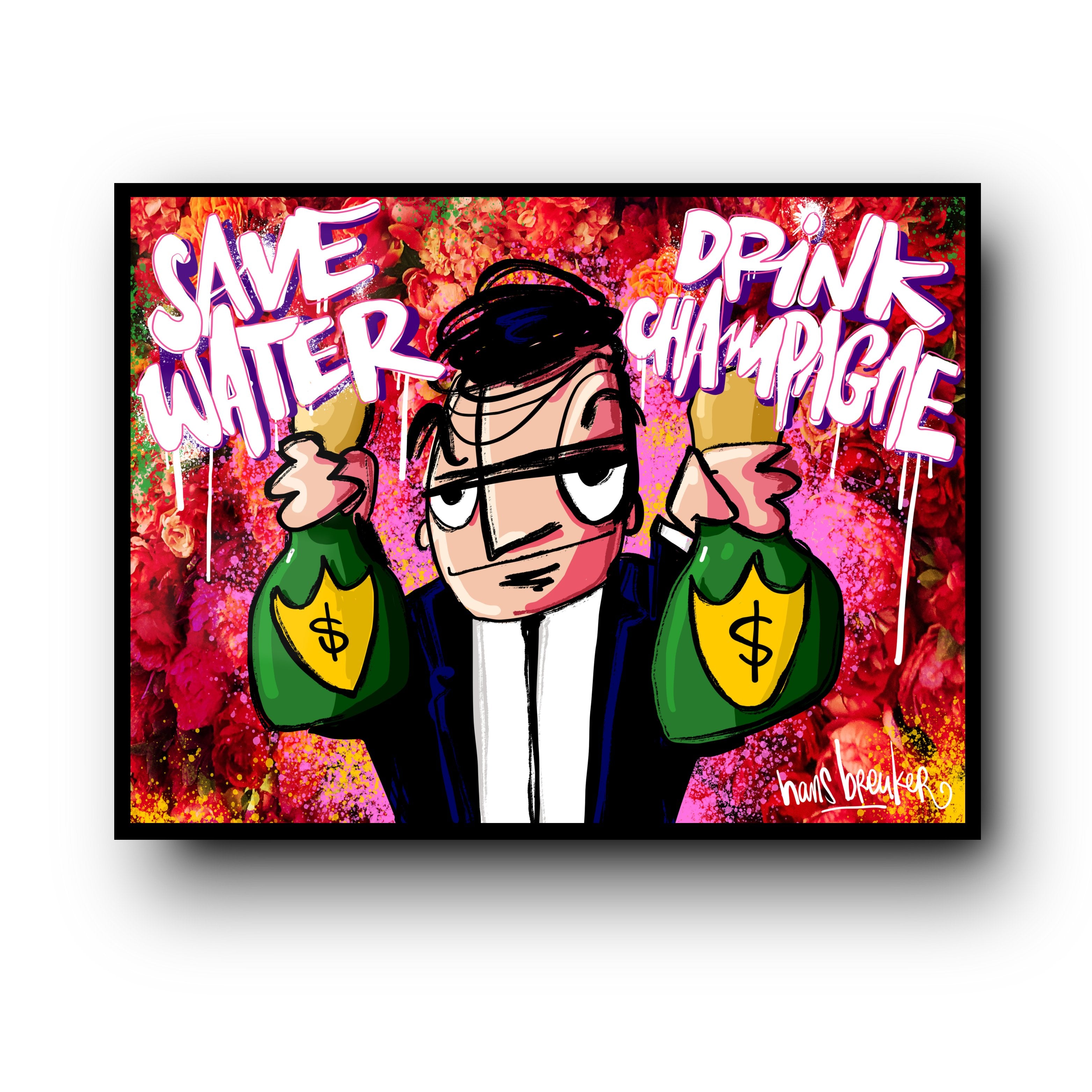 Drink champagne, save water