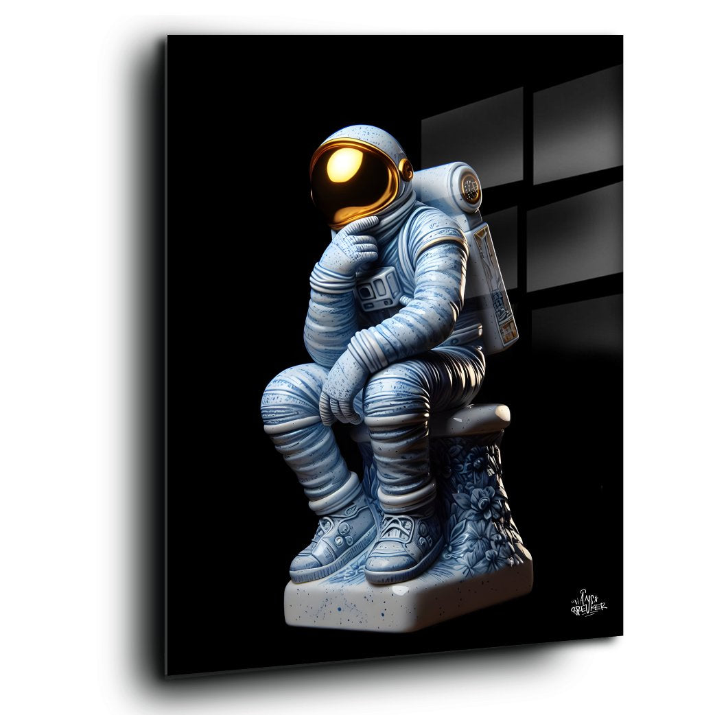 De Denker, delfts blauwe astronaut