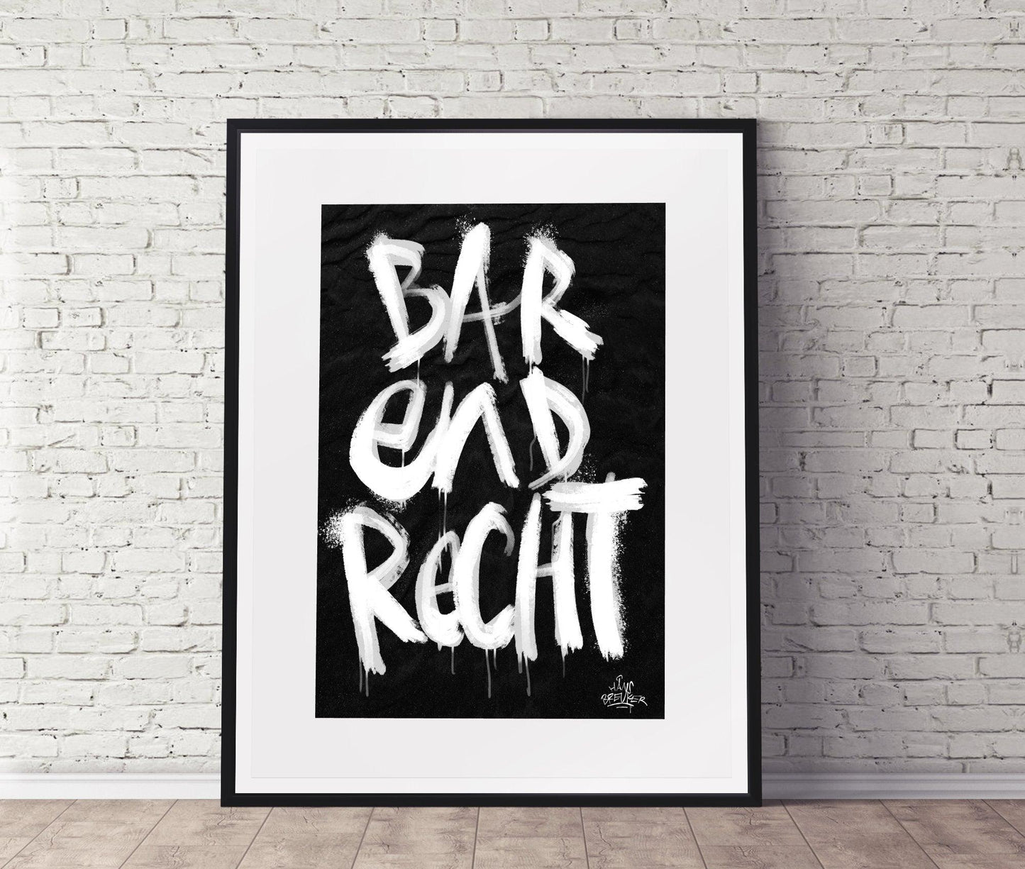 Kalligrafie Poster Barendrecht - Hans Breuker