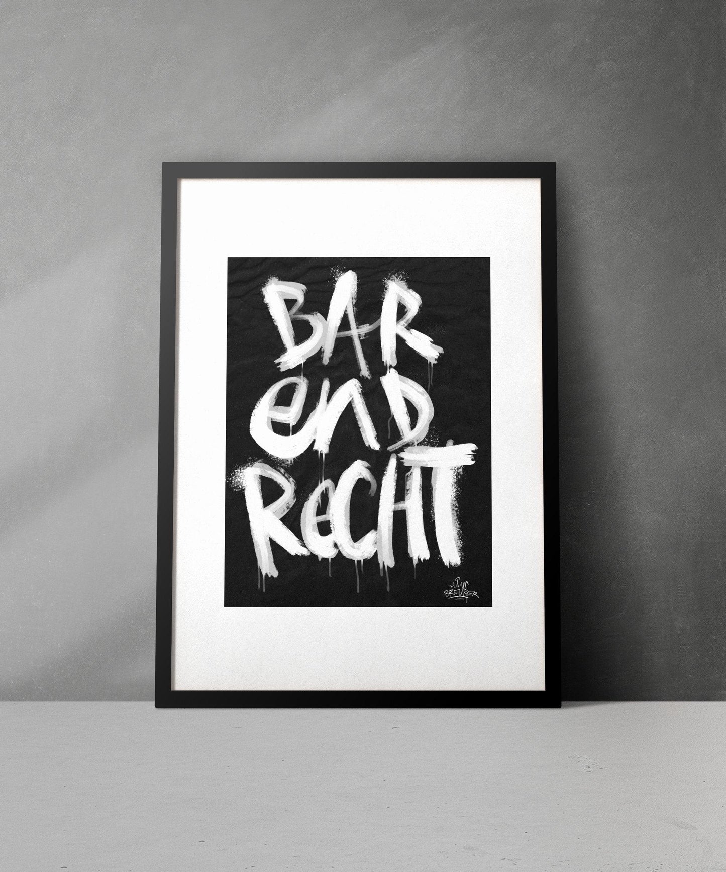Kalligrafie Poster Barendrecht - Hans Breuker