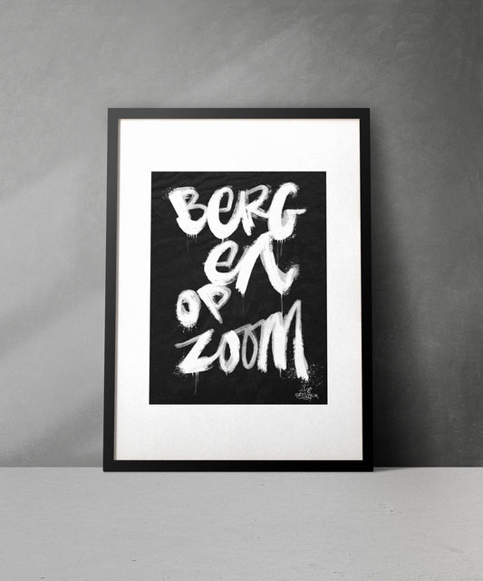Kalligrafie Poster Bergen op Zoom - Hans Breuker