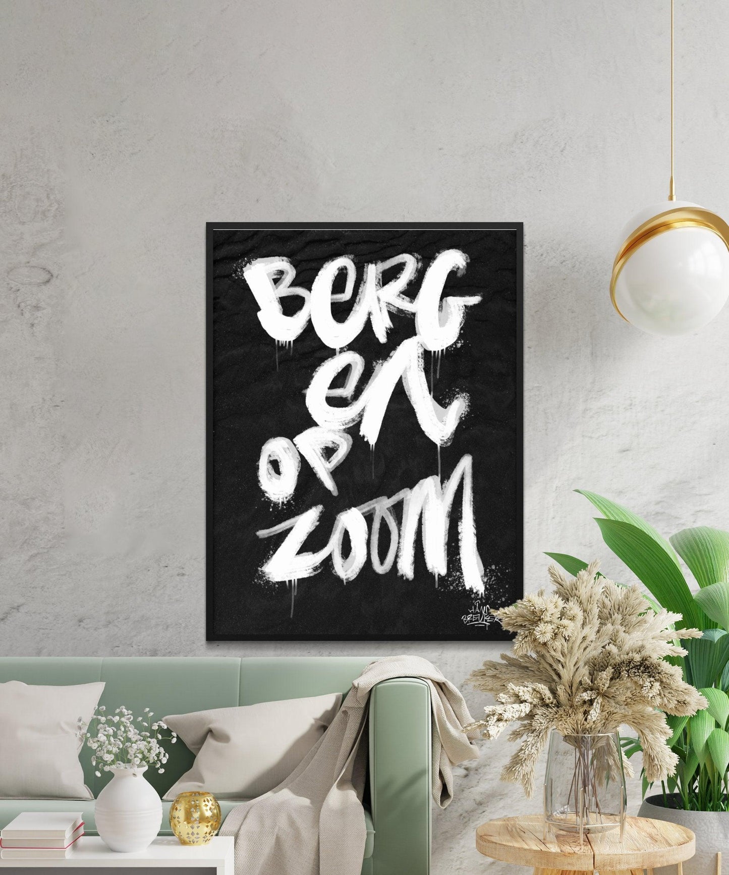 Kalligrafie Poster Bergen op Zoom - Hans Breuker